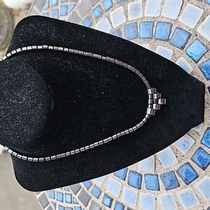 Vintage Hematite Beaded Necklace